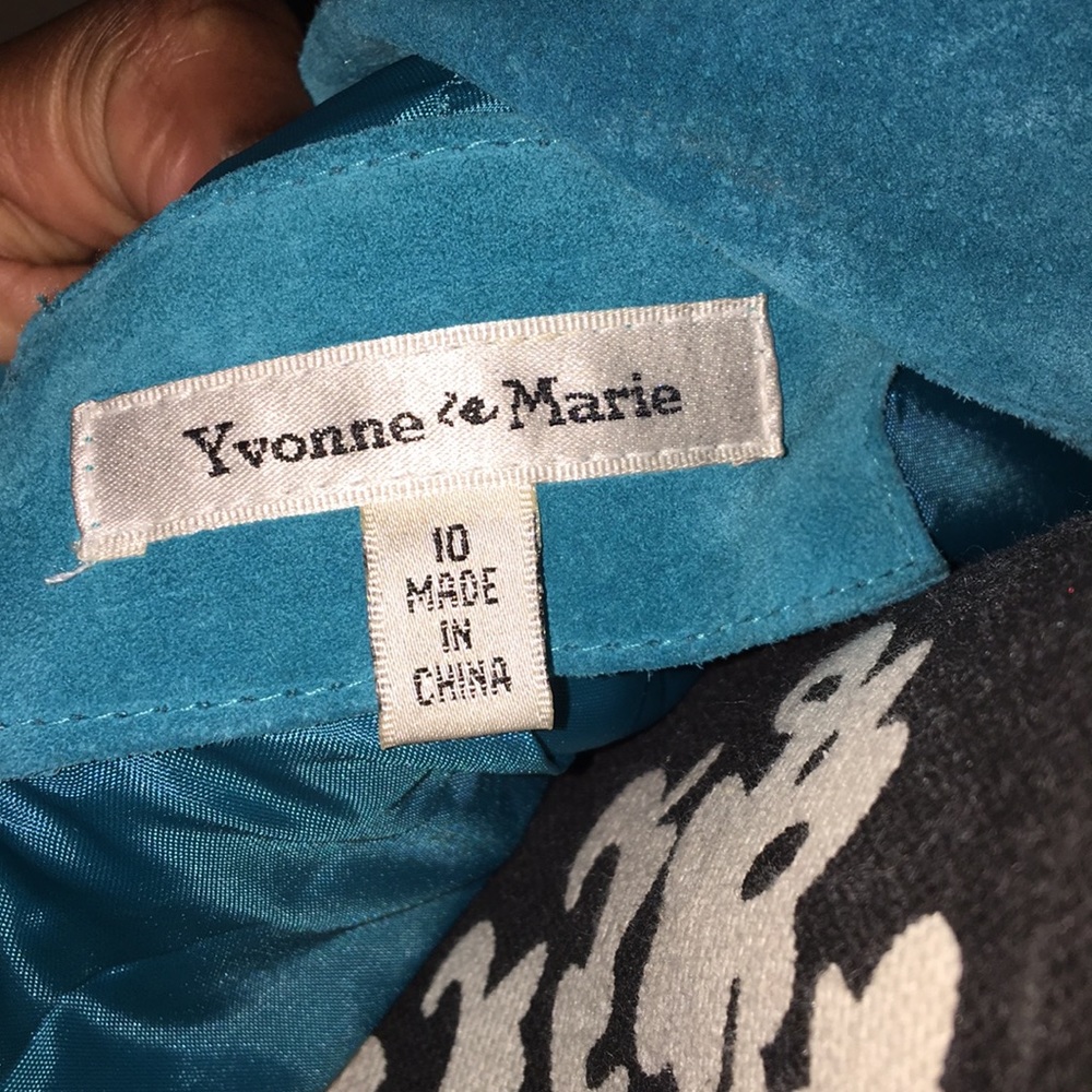 Blue suede Jacket - Picture 3 of 4